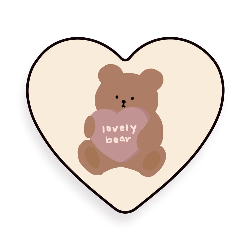 #♡ 하트톡 Teddy베어(핑크) 596