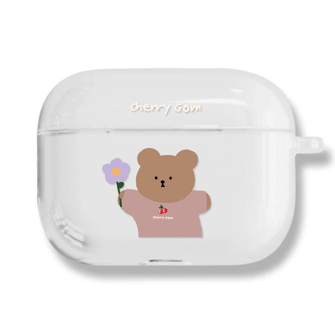 [CLEAR AIRPODS PRO] 617 라일락든곰(핑크)
